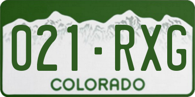 CO license plate 021RXG