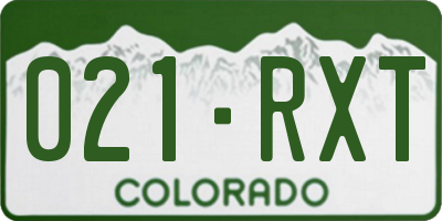 CO license plate 021RXT