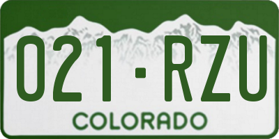 CO license plate 021RZU