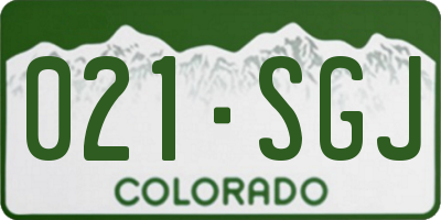 CO license plate 021SGJ