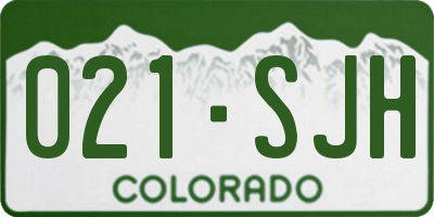 CO license plate 021SJH