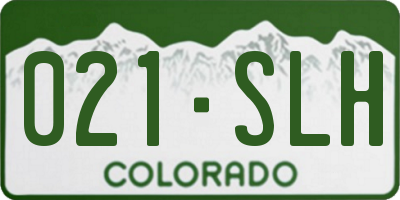 CO license plate 021SLH