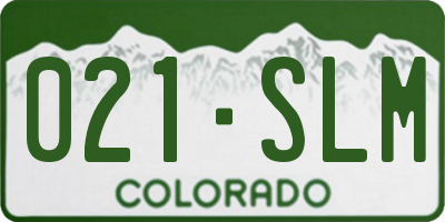 CO license plate 021SLM