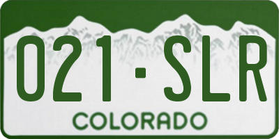 CO license plate 021SLR