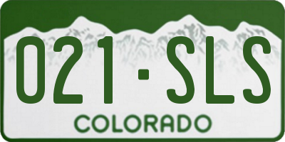 CO license plate 021SLS