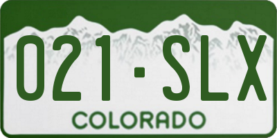 CO license plate 021SLX