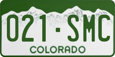 CO license plate 021SMC