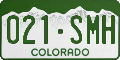 CO license plate 021SMH