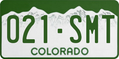 CO license plate 021SMT