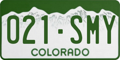 CO license plate 021SMY