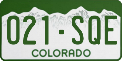 CO license plate 021SQE
