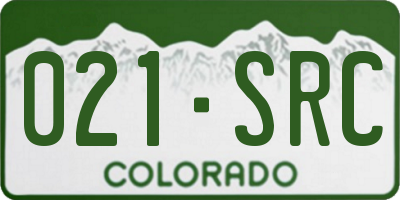 CO license plate 021SRC
