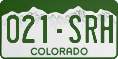 CO license plate 021SRH