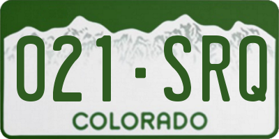 CO license plate 021SRQ