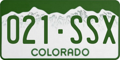 CO license plate 021SSX