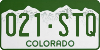 CO license plate 021STQ