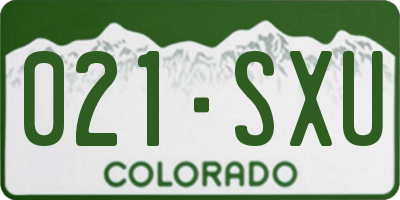 CO license plate 021SXU