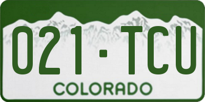 CO license plate 021TCU