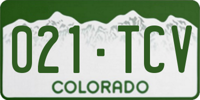 CO license plate 021TCV