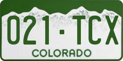 CO license plate 021TCX