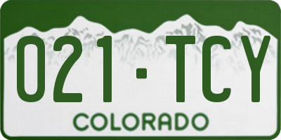 CO license plate 021TCY