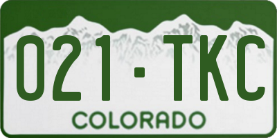 CO license plate 021TKC