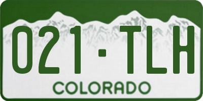 CO license plate 021TLH