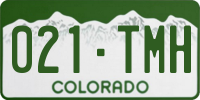 CO license plate 021TMH