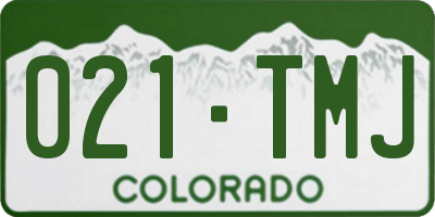 CO license plate 021TMJ