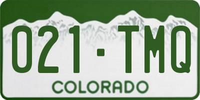 CO license plate 021TMQ