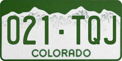CO license plate 021TQJ