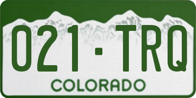 CO license plate 021TRQ