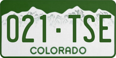 CO license plate 021TSE