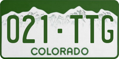 CO license plate 021TTG