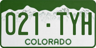 CO license plate 021TYH
