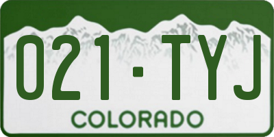 CO license plate 021TYJ