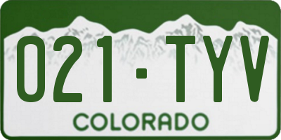 CO license plate 021TYV
