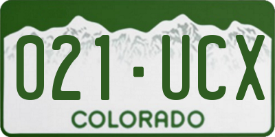 CO license plate 021UCX