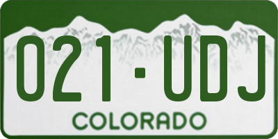 CO license plate 021UDJ