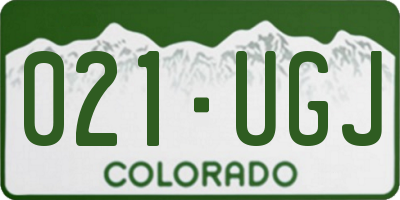 CO license plate 021UGJ