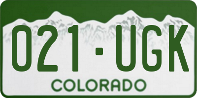 CO license plate 021UGK