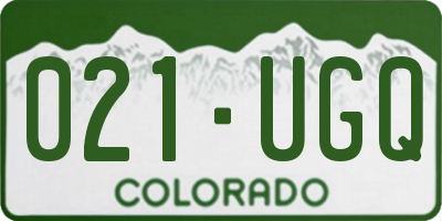 CO license plate 021UGQ