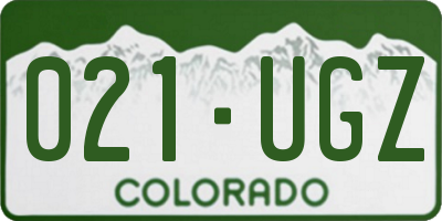 CO license plate 021UGZ