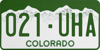 CO license plate 021UHA