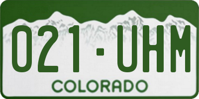 CO license plate 021UHM