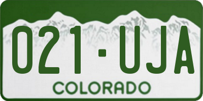 CO license plate 021UJA