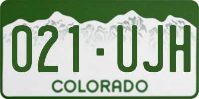 CO license plate 021UJH