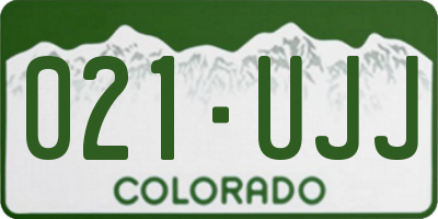CO license plate 021UJJ
