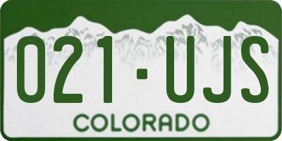 CO license plate 021UJS