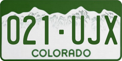 CO license plate 021UJX